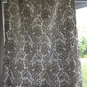 White lace top and skirt